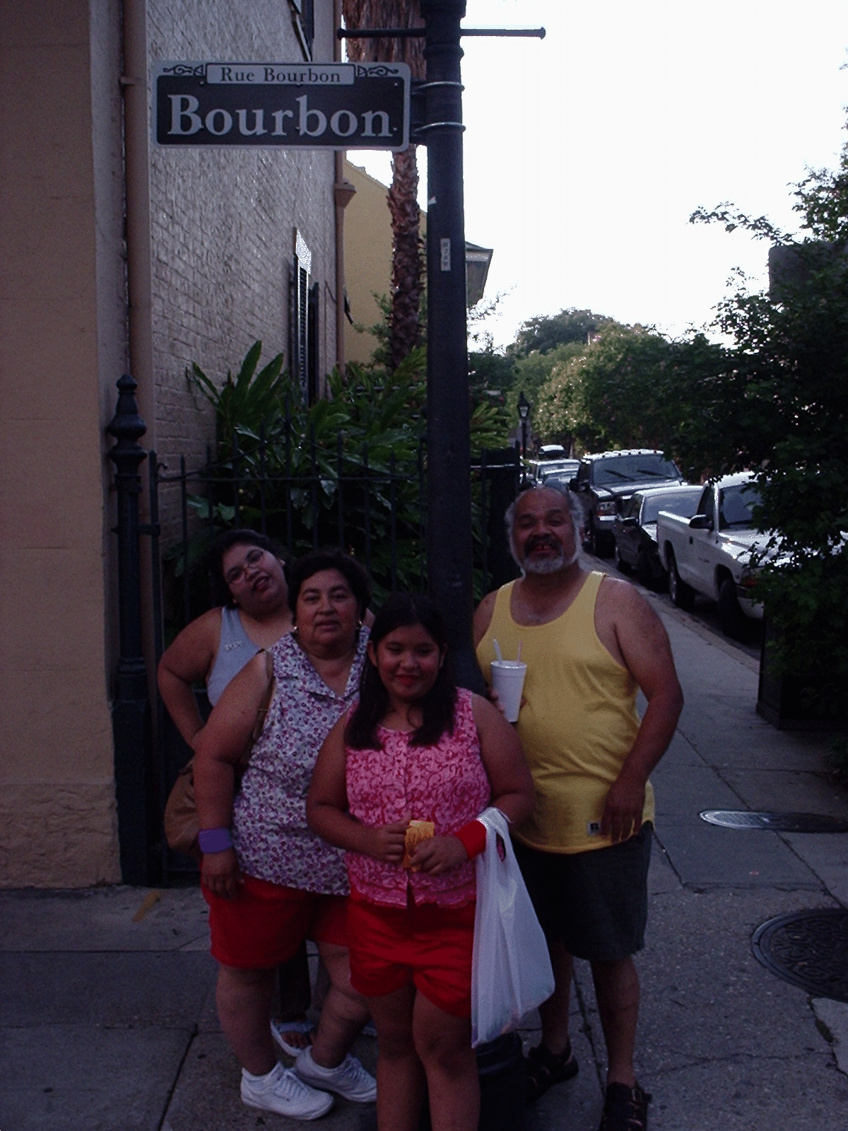 Betty, Ofelia, Melina and Oscar on Bourbon St